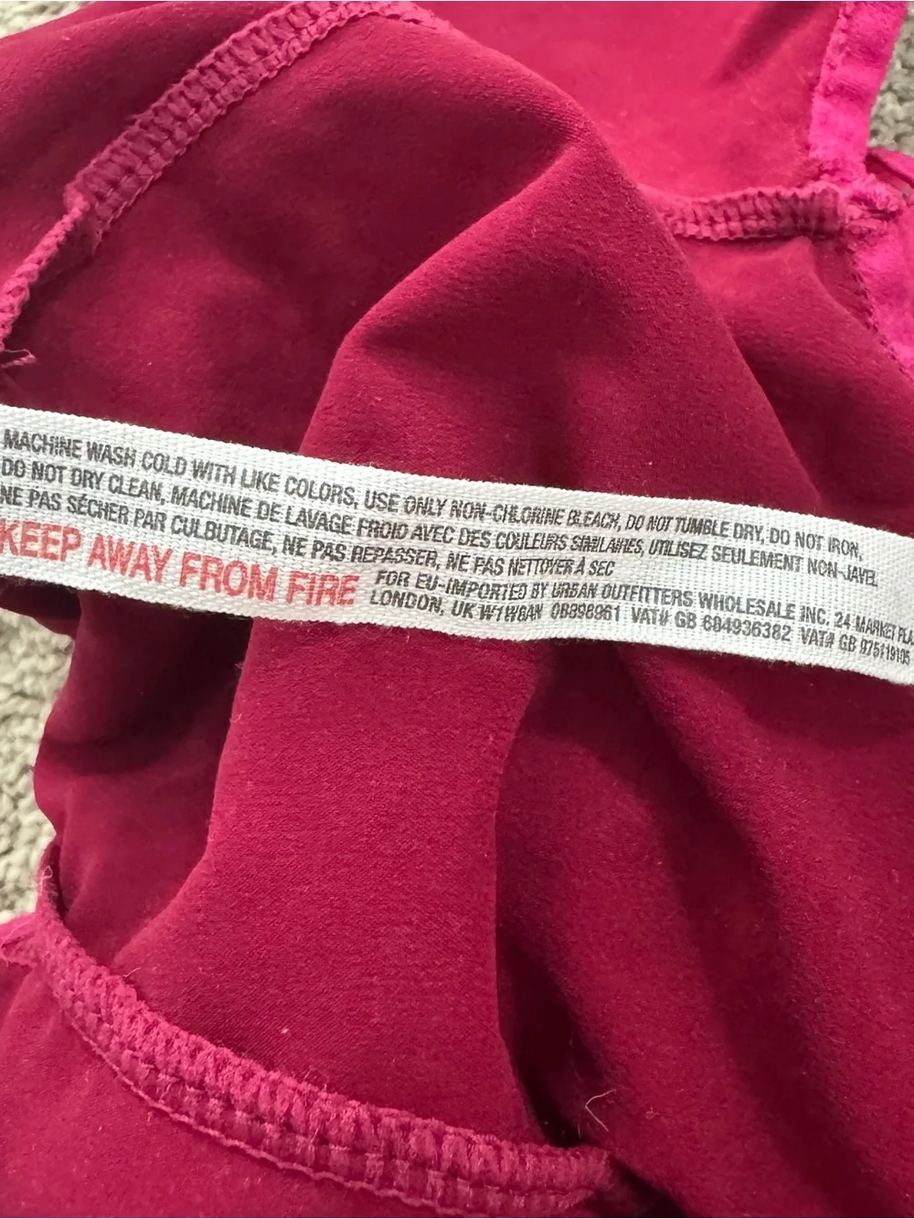 Free People Deep Magenta Scoop Neck Bodysuit